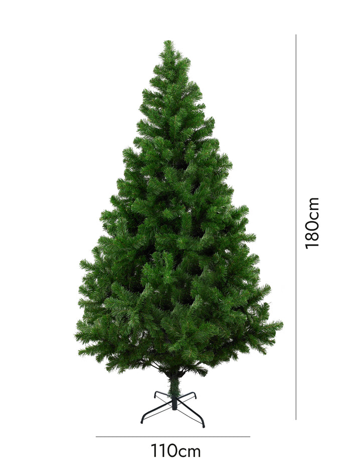 Albero di Natale Riccardo, Albero artificiale extra folto, Albero effetto reale in PVC, 723 rami, Altezza cm 180