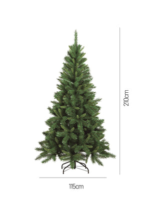 Albero di Natale Amsterdam, Albero artificiale extra folto, Albero effetto reale in PVC, 731 rami, Altezza cm 210