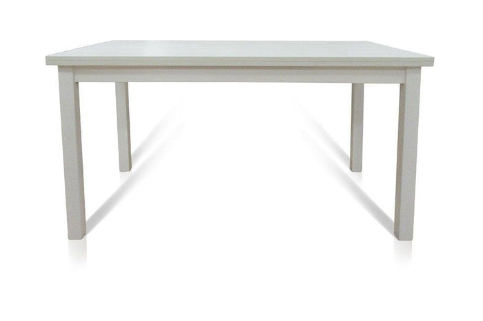 Tavolo allungabile AlcaladeHe, Tavolo da pranzo estensibile, Consolle multiuso con allunghe, Bianco frassinato, Cm 130x80h76