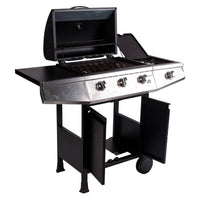 Barbecue a gas 3 bruciatori, colore nero, cm 117 x 52 x h100