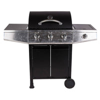 Barbecue a gas 3 bruciatori, colore nero, cm 117 x 52 x h100