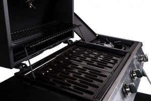 Barbecue a gas 3 bruciatori, colore nero, cm 117 x 52 x h100