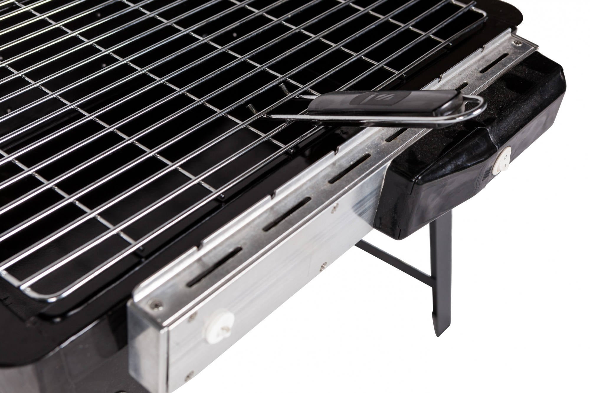 Barbecue a carbonella, a batteria, colore nero, cm 54 x 36 x h45