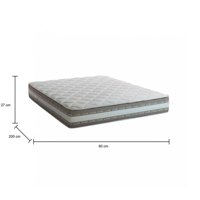 Materasso singolo Odessa, Materasso sfoderabile in Memory Foam e Gel Waterfoam, 100% Made in Italy, Antiacaro e Anallergico, cm 80x200 h27