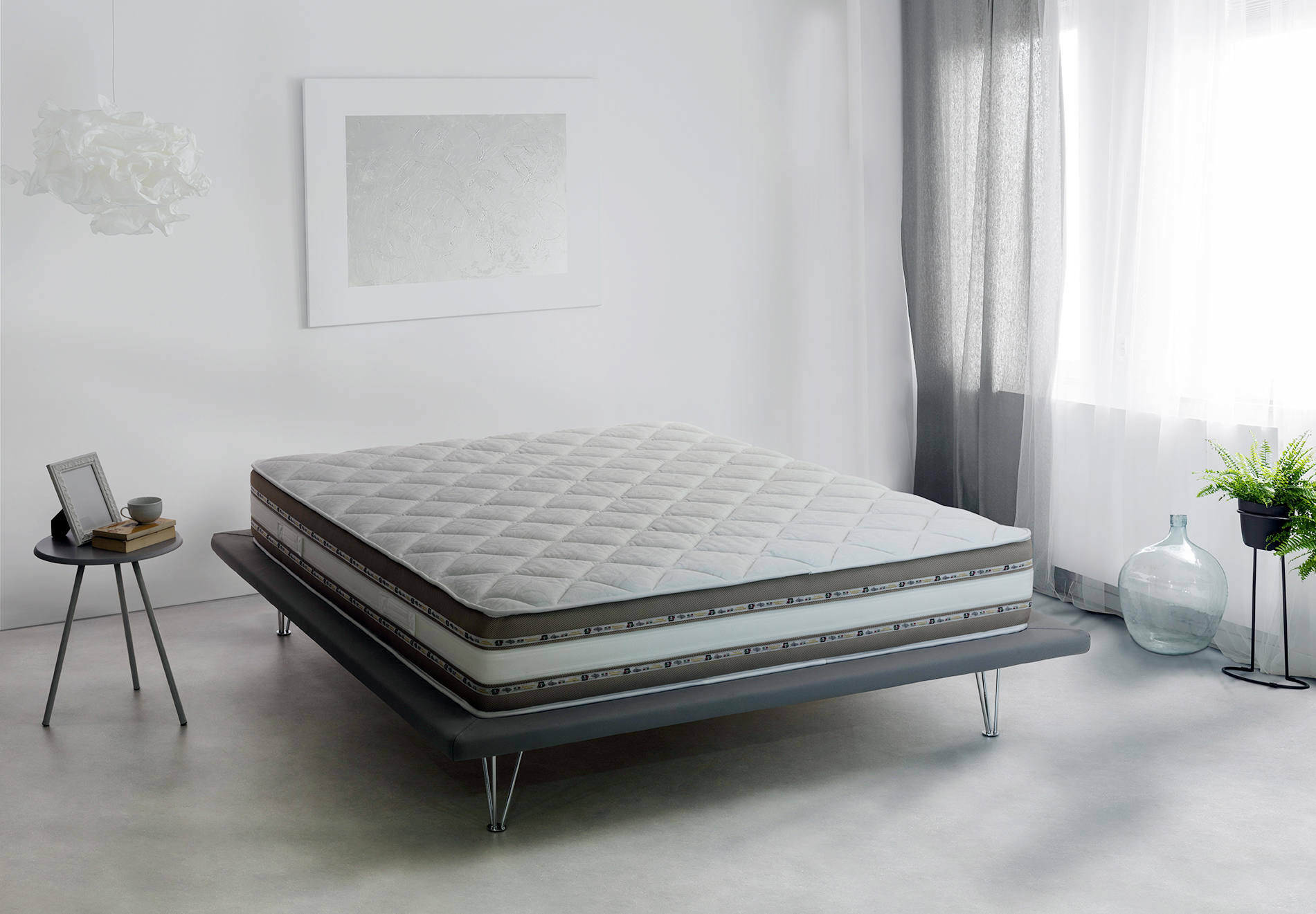 Materasso piazza e mezza Annamaria, Materasso sfoderabile in Memory Foam e Gel Waterfoam, 100% Made in Italy, Antiacaro e Anallergico, cm 120x190 h27