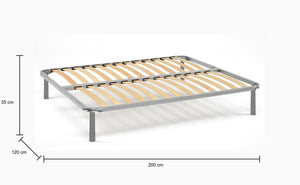 Rete letto piazza e mezza Dperi, Rete ortopedica in multistrato di betulla a 14 doghe, 100% Made in Italy, cm 120x200h 34