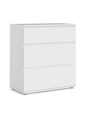 Cassettiera atre cassetti, colore bianco, cm 76 x 83 x 40