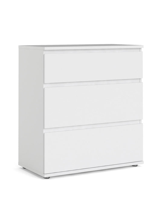 Cassettiera atre cassetti, colore bianco, cm 76 x 83 x 40