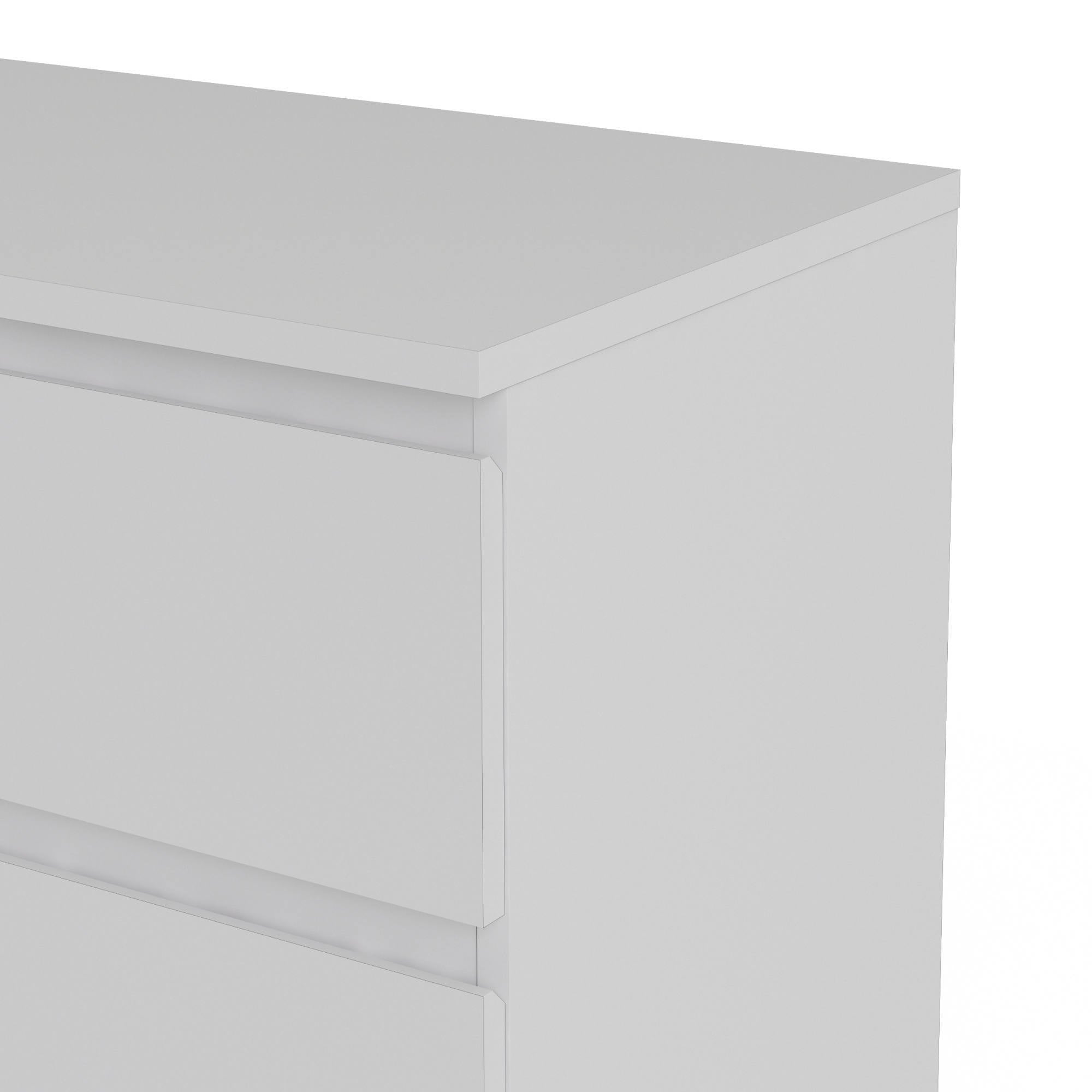 Cassettiera atre cassetti, colore bianco, cm 76 x 83 x 40