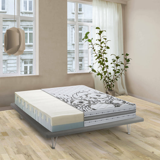 Materasso singolo Serafina, Materasso in Memory foam e Waterfoam, 100% Made in Italy, Antiacaro e Anallergico, cm 80x190h 22