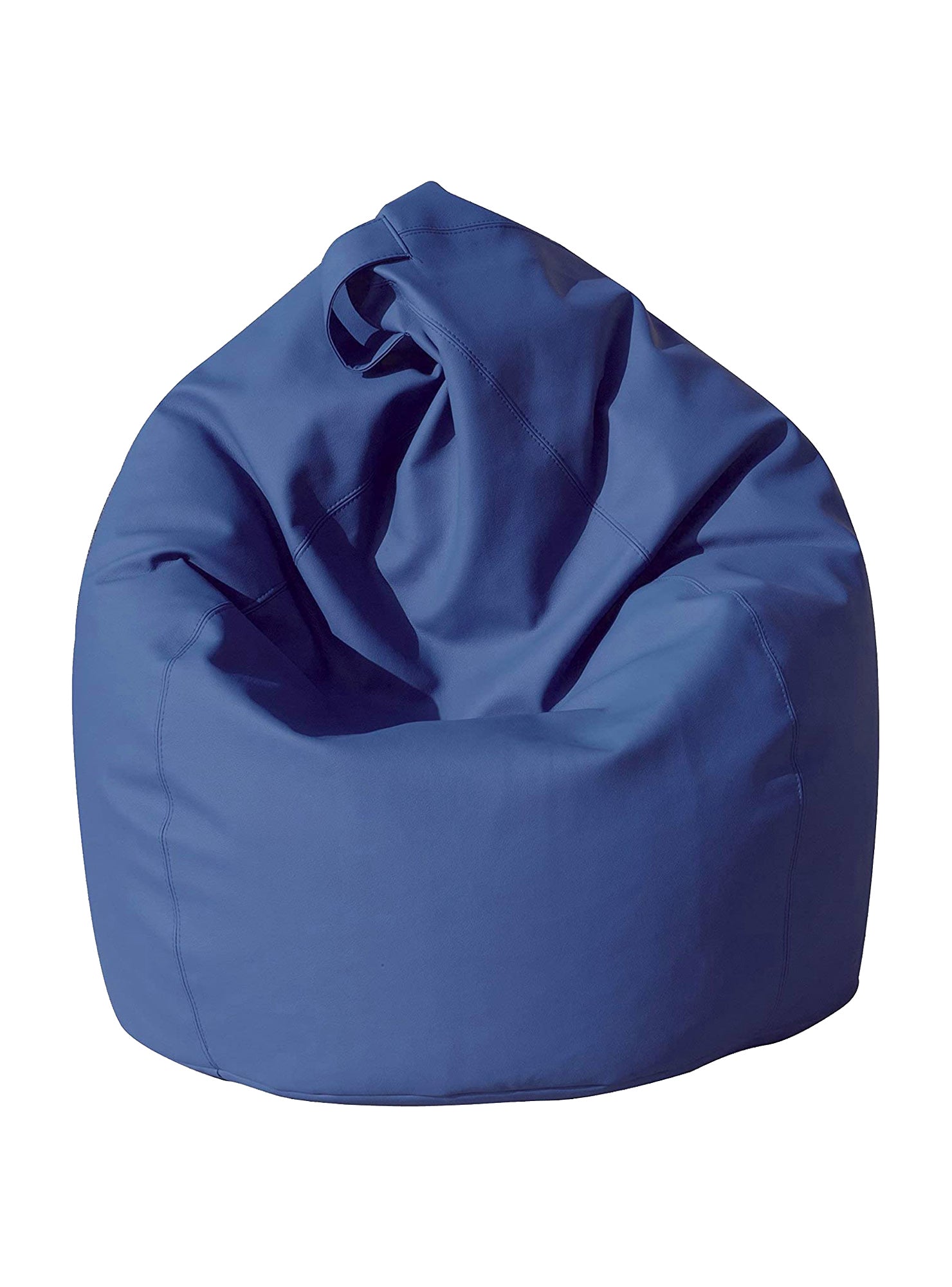 Pouf a sacco elegante, colore blu, Misure 80 x 120 x 80 cm