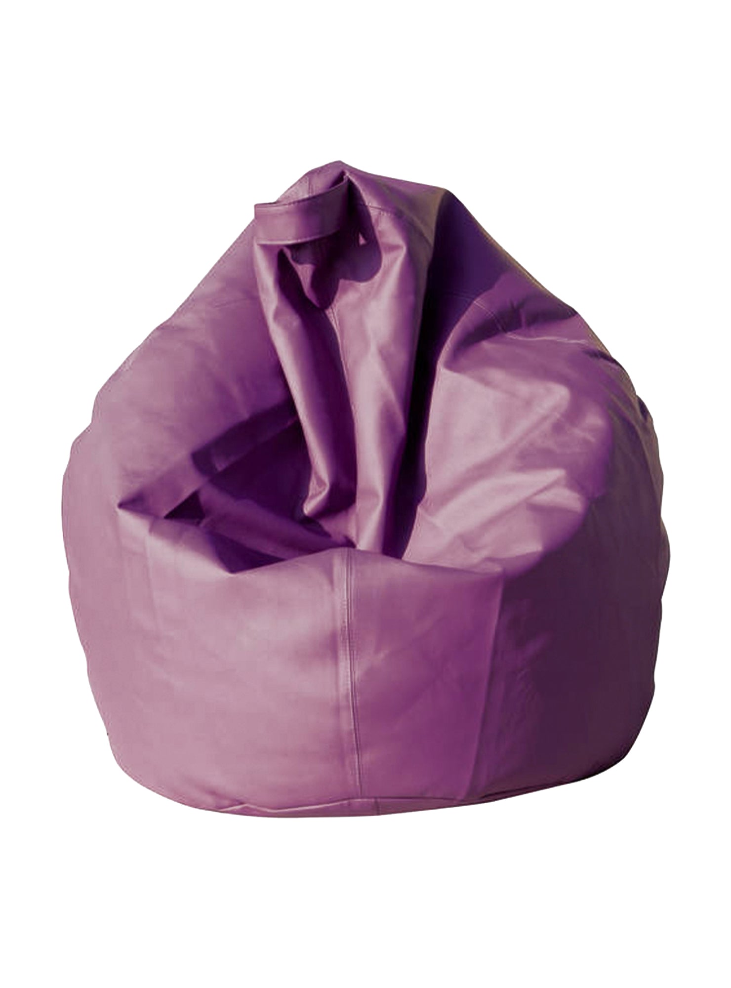 Pouf a sacco elegante, colore viola, Misure 80 x 120 x 80 cm