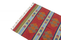 Tappeto moderno Seattle, stile kilim, 100% cotone, multicolore, 200x140cm