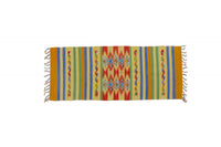 Tappeto moderno Seattle, stile kilim, 100% cotone, multicolore, 180x60cm