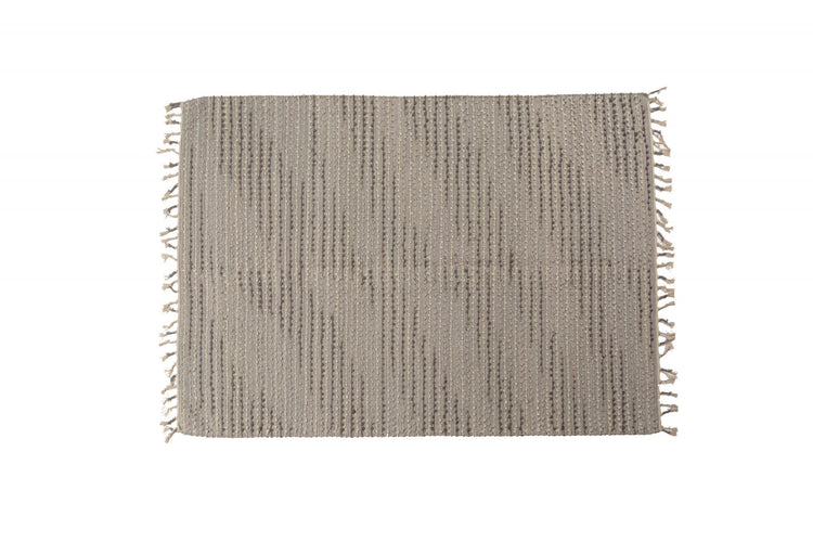 Tappeto moderno Atlanta, stile kilim, 100% cotone, grigio, 110x60cm