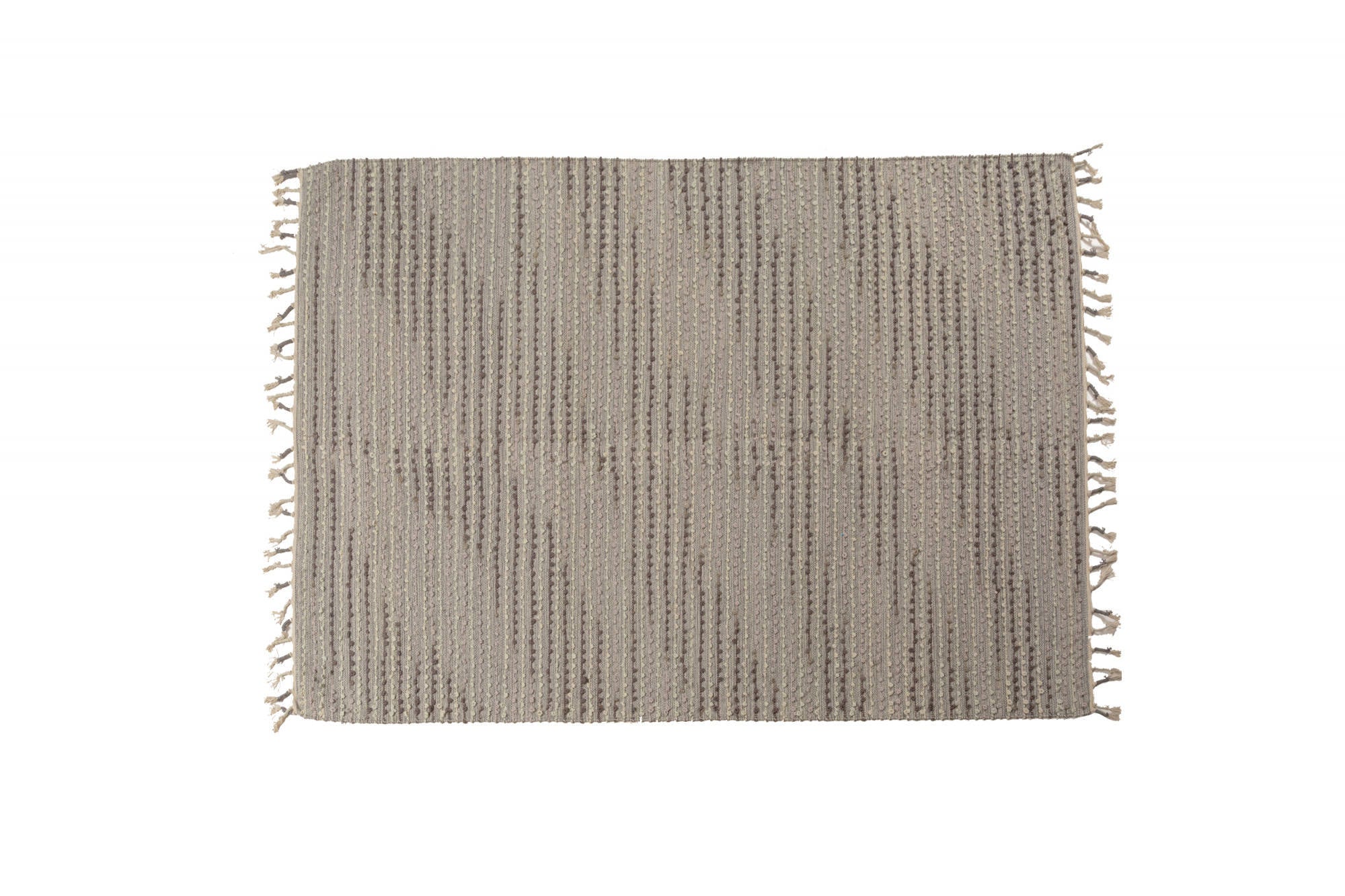 Tappeto moderno Atlanta, stile kilim, 100% cotone, grigio, 150x80cm