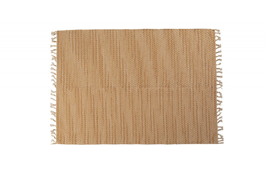 Tappeto moderno Atlanta, stile kilim, 100% cotone, avorio, 110x60cm