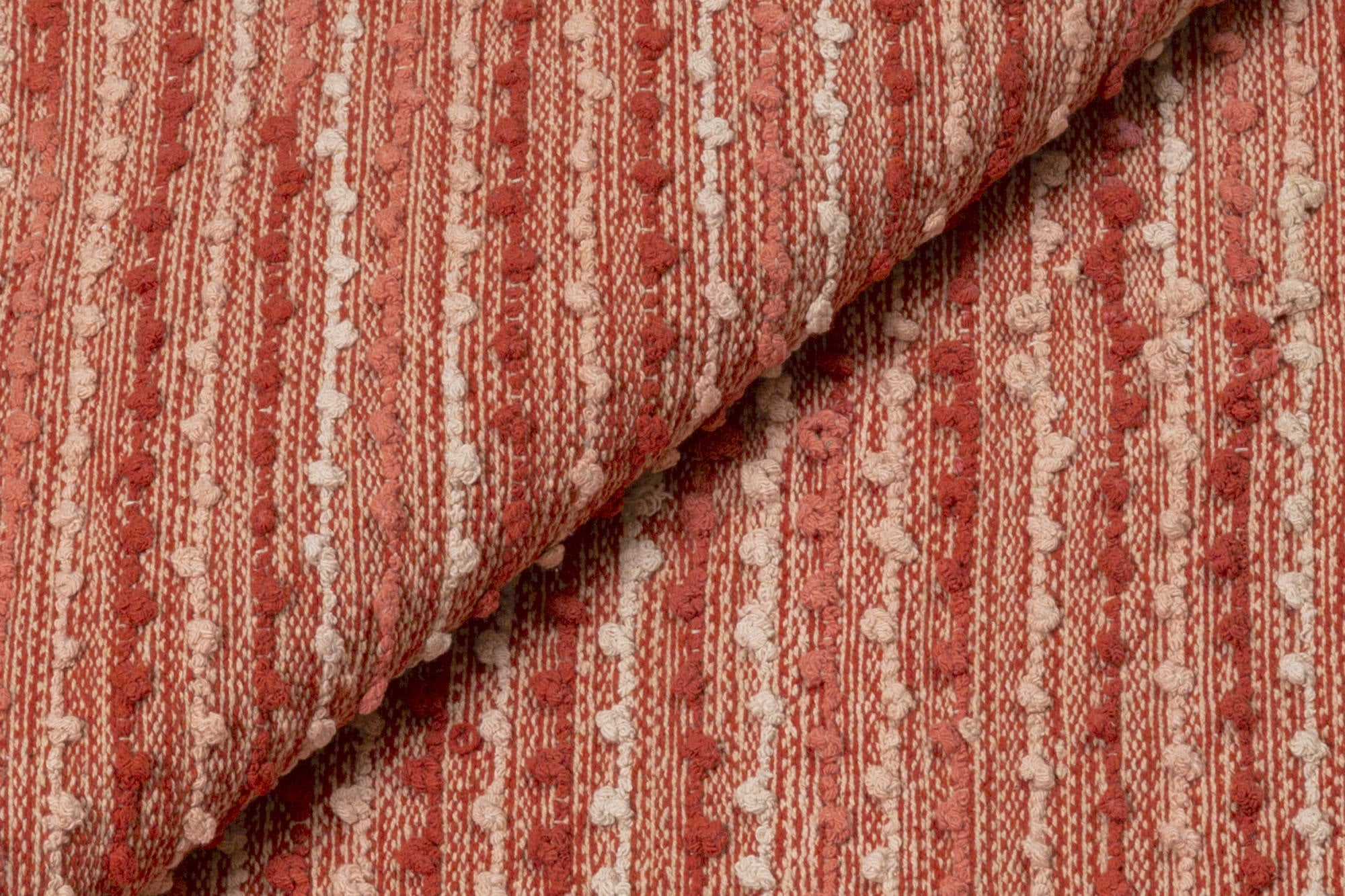 Tappeto moderno Atlanta, stile kilim, 100 % cotone, colore rosa, Misure 170 x 110 cm