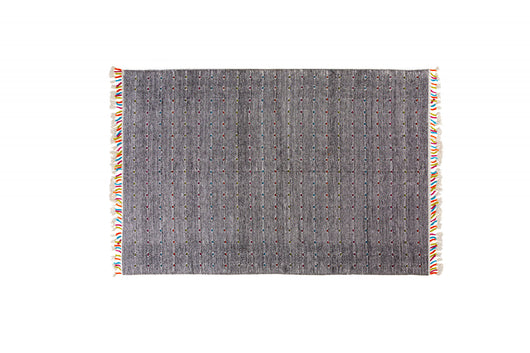 Tappeto moderno Texas, stile kilim, 100% cotone, nero, 110x60cm