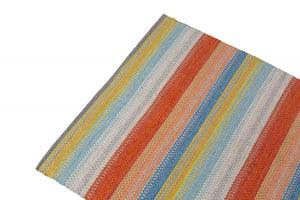 Tappeto moderno Cleveland, stile kilim, 100% cotone, multicoloree, 230x160cm