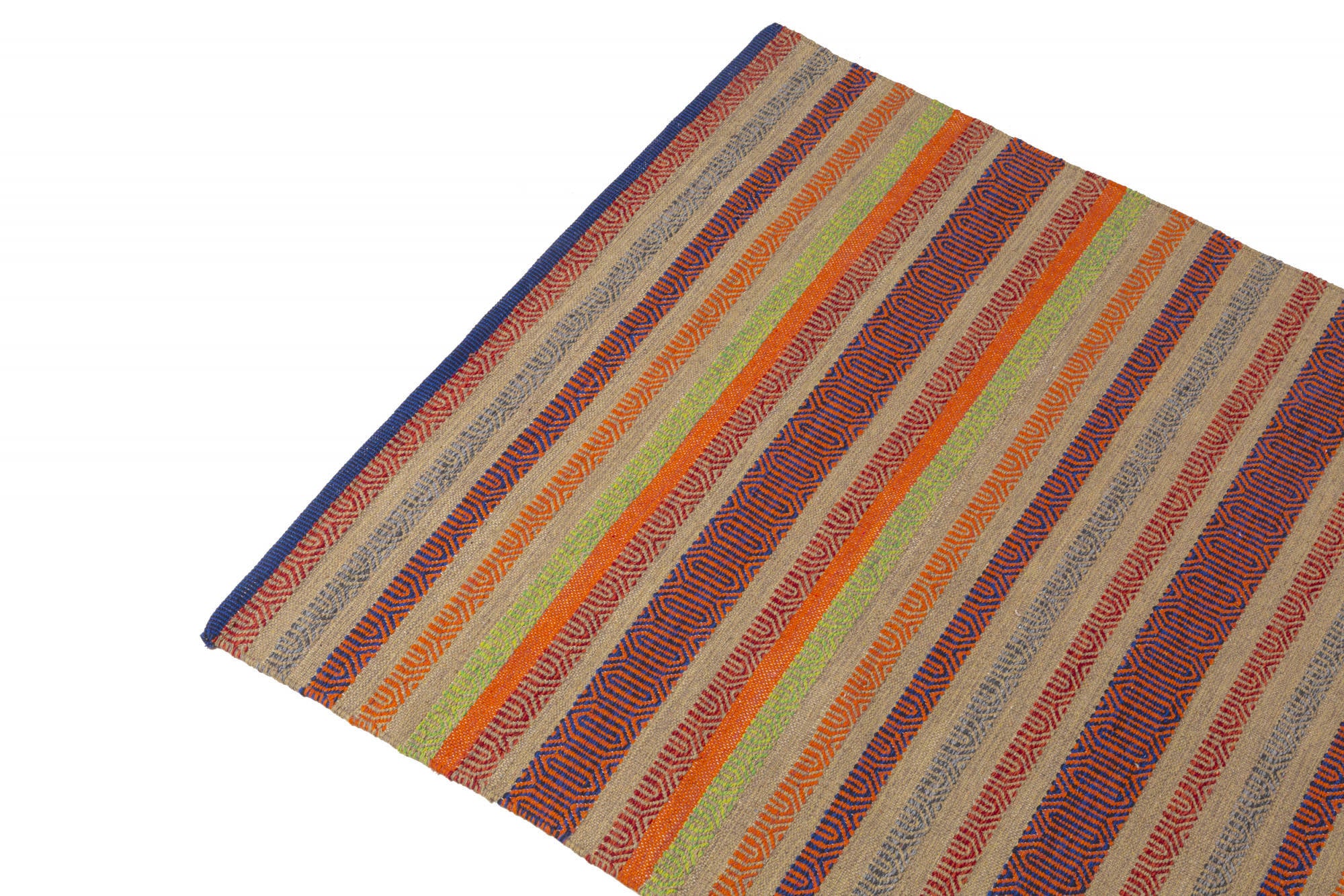 Tappeto moderno Cleveland, stile kilim, 100% cotone, multicoloree, 200x140cm