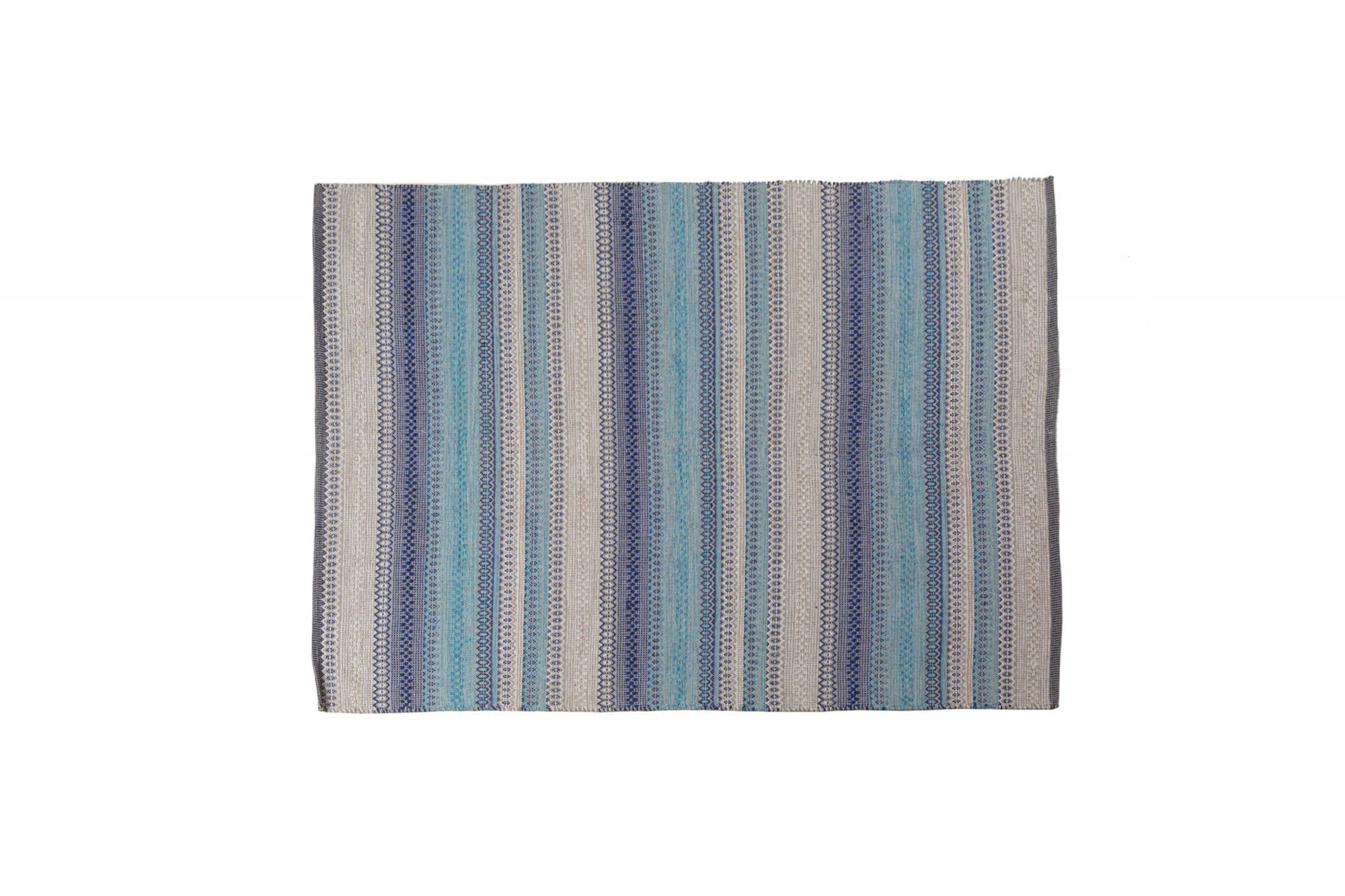 Tappeto moderno Cleveland, stile kilim, 100% cotone, multicoloree, 110x60cm