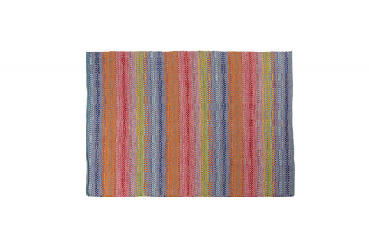 Tappeto moderno Cleveland, stile kilim, 100% cotone, multicoloree, 230x160cm