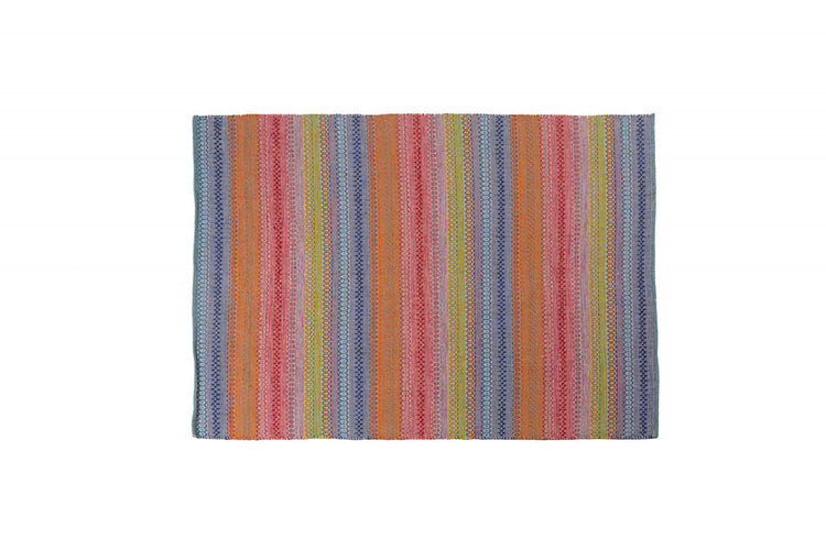 Tappeto moderno Cleveland, stile kilim, 100% cotone, multicoloree, 230x160cm