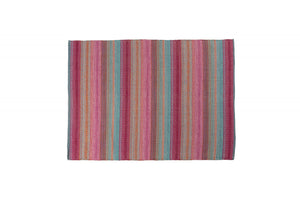 Tappeto moderno Cleveland, stile kilim, 100% cotone, multicoloree, 150x80cm