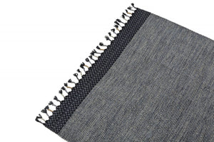 Tappeto moderno Dallas, stile kilim, 100% cotone, grigio, 170x110cm