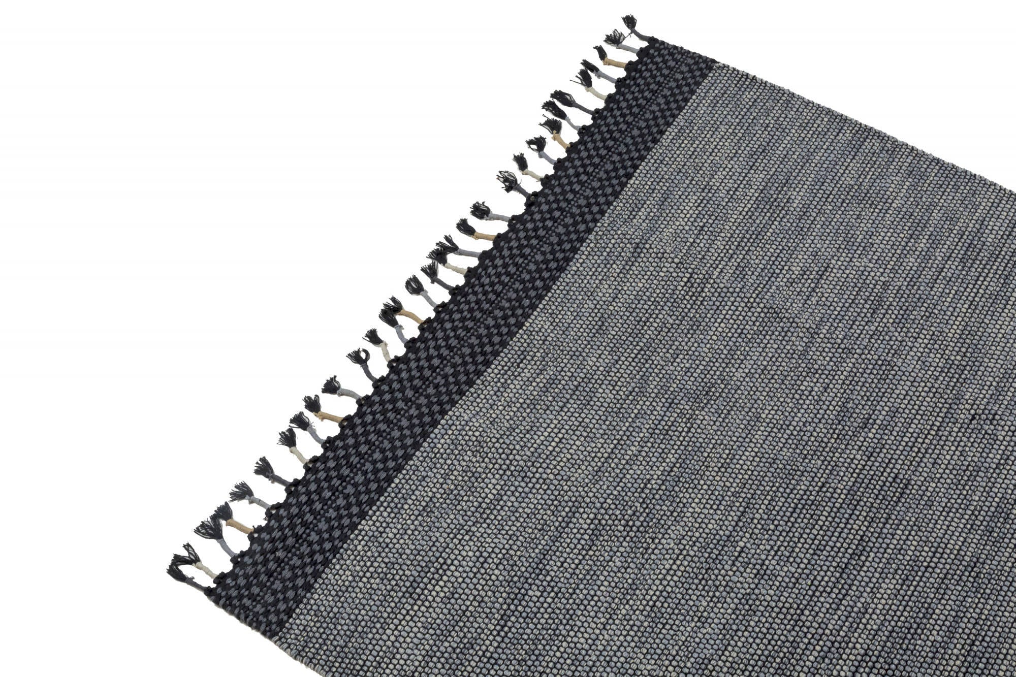 Tappeto moderno Dallas, stile kilim, 100% cotone, grigio, 200x140cm