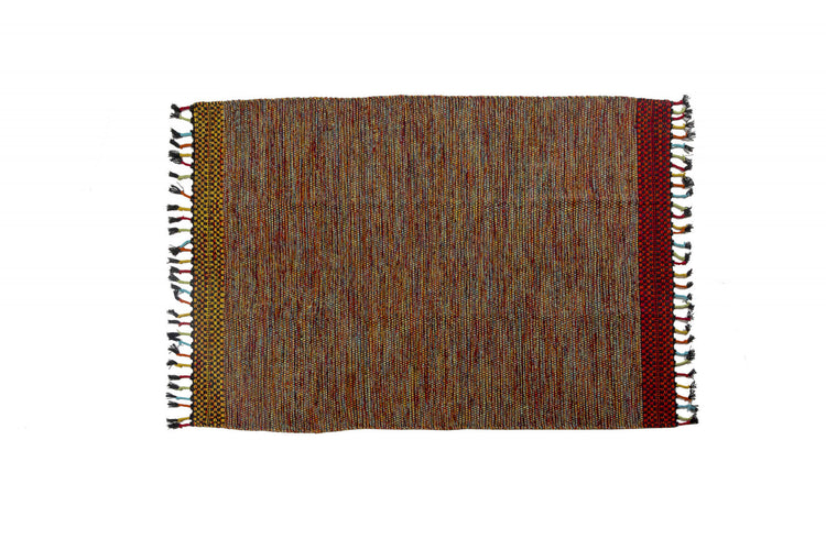 Tappeto moderno Dallas, stile kilim, 100% cotone, multicoloree, 110x60cm