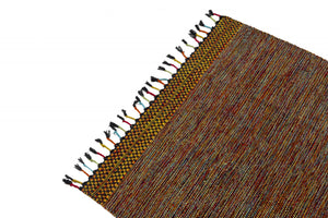 Tappeto moderno Dallas, stile kilim, 100% cotone, multicoloree, 110x60cm