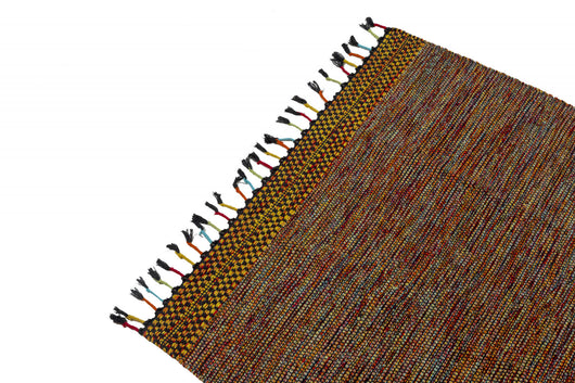 Tappeto moderno Dallas, stile kilim, 100% cotone, multicoloree, 110x60cm