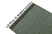 Tappeto moderno Dallas, stile kilim, 100 % cotone, colore verde, Misure 200 x 140 cm