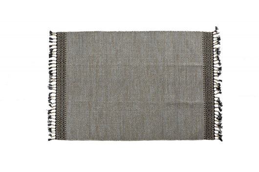 Tappeto moderno Dallas, stile kilim, 100% cotone, beige, 170x110cm