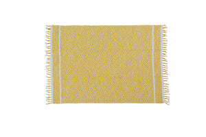 Tappeto moderno Ontario, stile kilim, 100% cotone, beige, 110x60cm