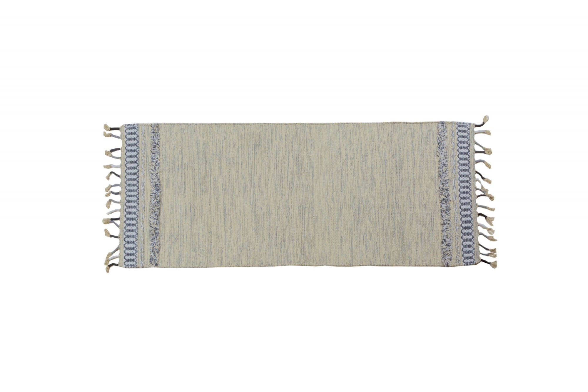 Tappeto moderno boston, stile kilim, 100% cotone, grigio, 180x60cm