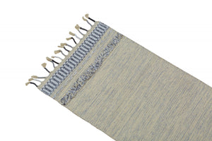 Tappeto moderno boston, stile kilim, 100% cotone, grigio, 180x60cm