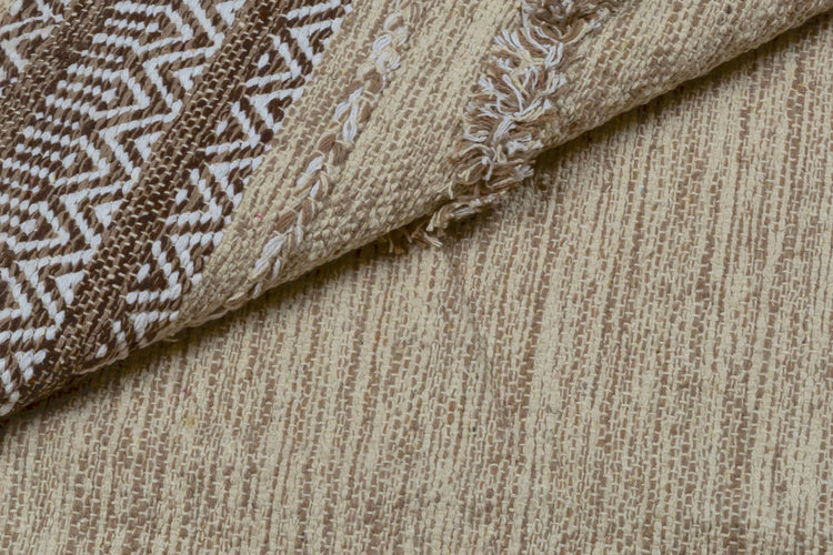 Tappeto moderno boston, stile kilim, 100% cotone, beige, 110x60cm