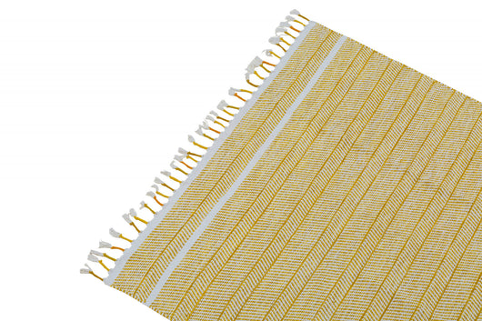 Tappeto moderno Alabama, stile kilim, 100% cotone, beige, 170x110cm