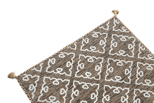 Tappeto moderno Toronto, stile kilim, 100% cotone, marrone, 180x120cm