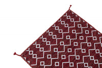 Tappeto moderno Toronto, stile kilim, 100% cotone, rosso, 230x160cm