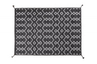 Tappeto moderno Toronto, stile kilim, 100% cotone, grigio, 180x120cm