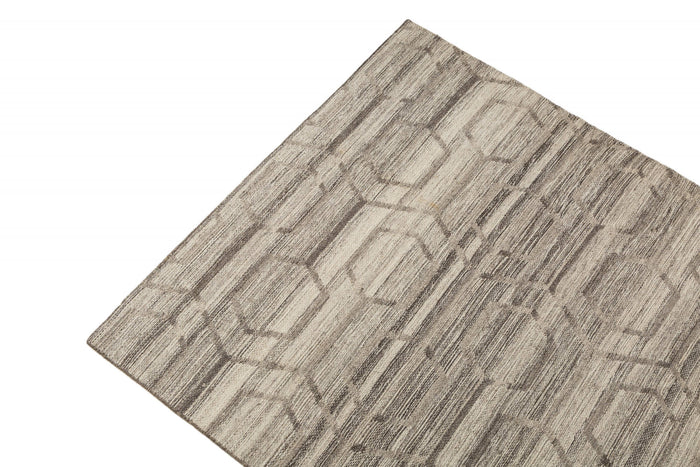 Tappeto moderno Detroit, stile kilim, 100% cotone, grigio, 150x100cm