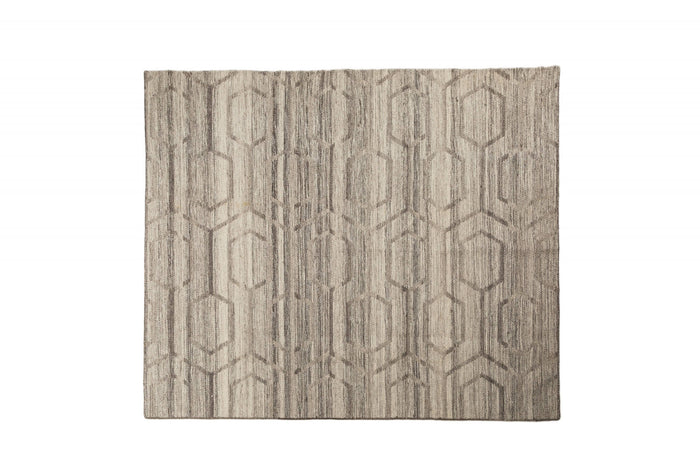 Tappeto moderno Detroit, stile kilim, 100% cotone, grigio, 250x200cm