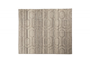 Tappeto moderno Detroit, stile kilim, 100% cotone, grigio, 300x250cm