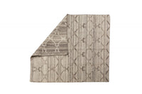 Tappeto moderno Detroit, stile kilim, 100% cotone, grigio, 250x150cm