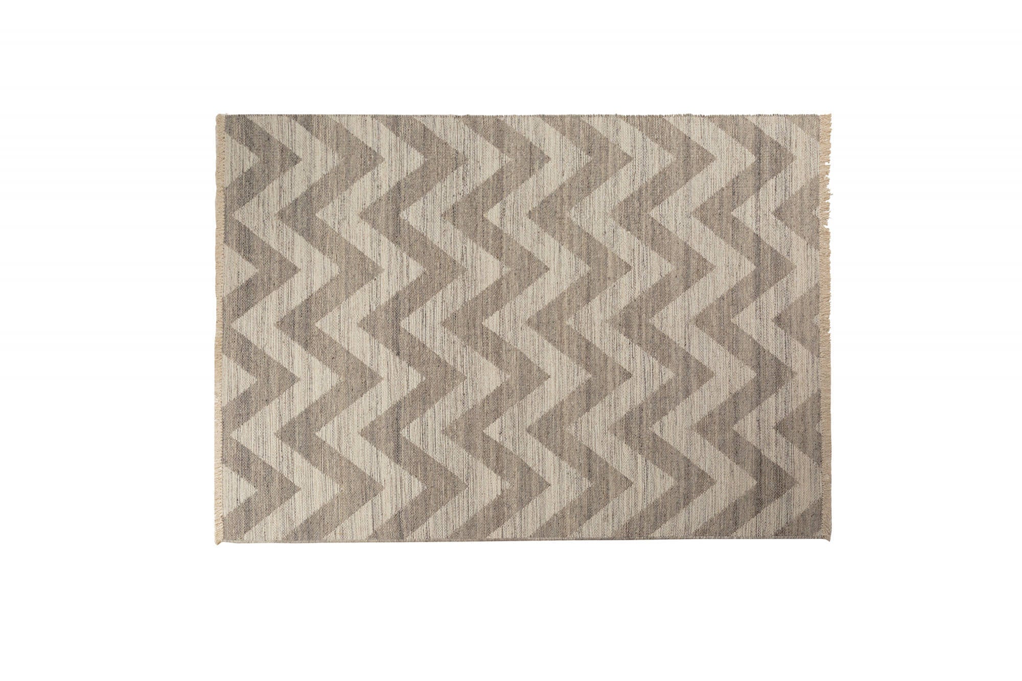 Tappeto moderno Detroit, stile kilim, 100% cotone, grigio, 150x100cm