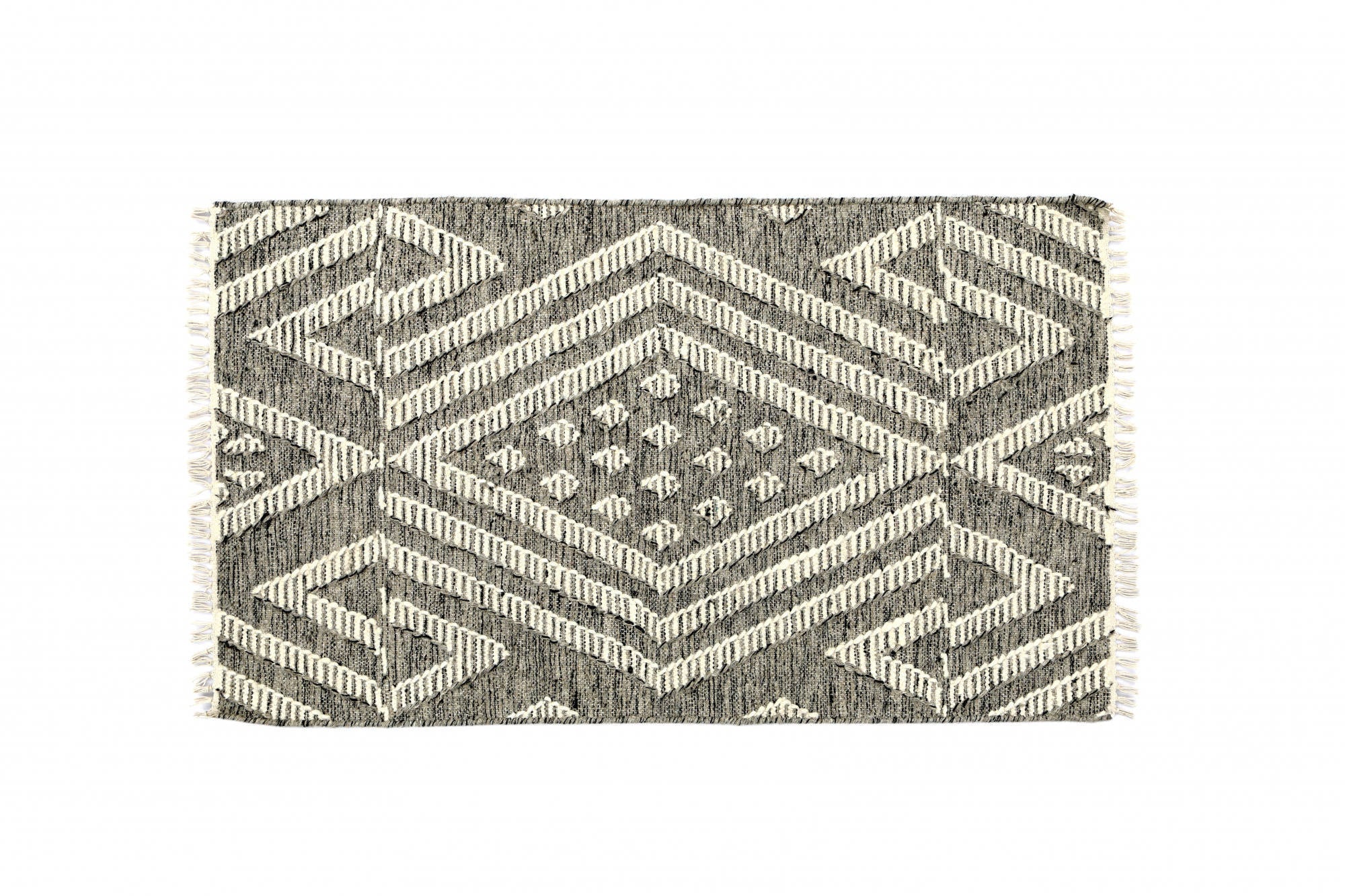 Tappeto moderno orlando, stile kilim, 100% cotone, multicoloree, 110x60cm